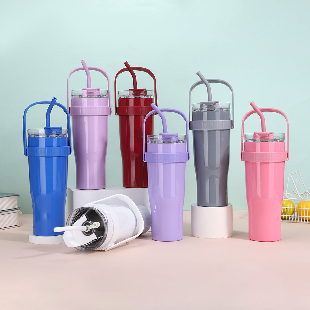Women's drinking cup with straw Bowlift