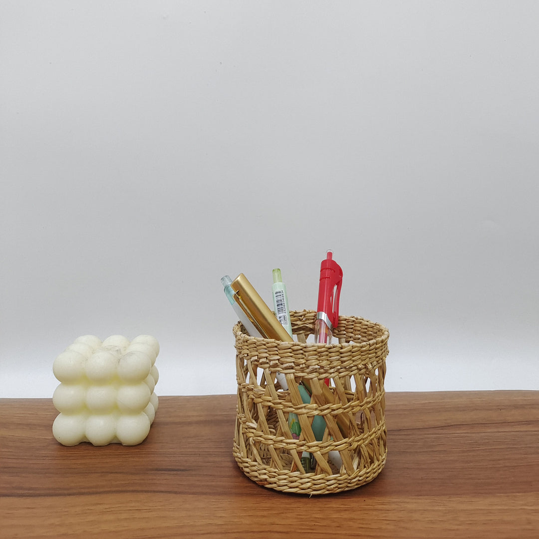 Handmade Natural Fiber Decorative Basket Bowlift