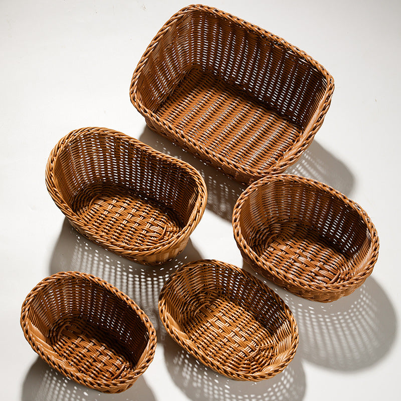 Handcrafted Round Wicker Serving Bowl Bowlift