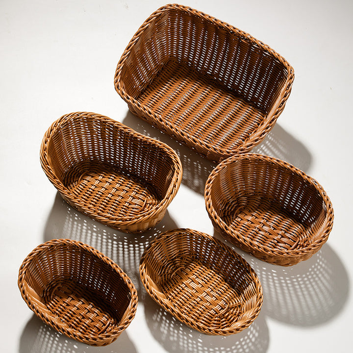 Handcrafted Round Wicker Serving Bowl Bowlift