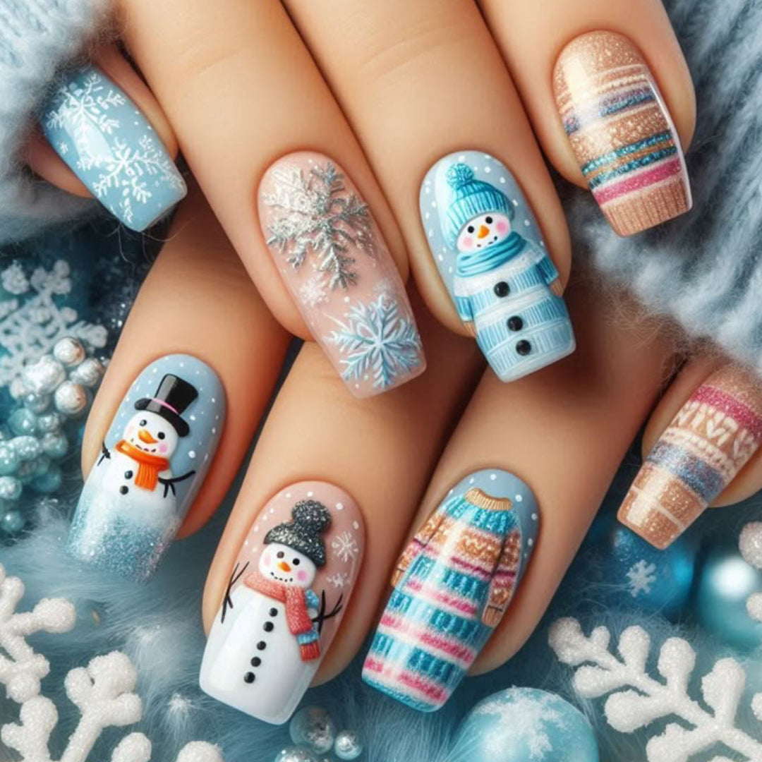 Festive Winter-Themed Nail Art Extensions Bowlift 1789713348
