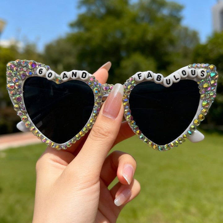 Glamorous Heart-Shaped Bridal Sunglasses Bowlift