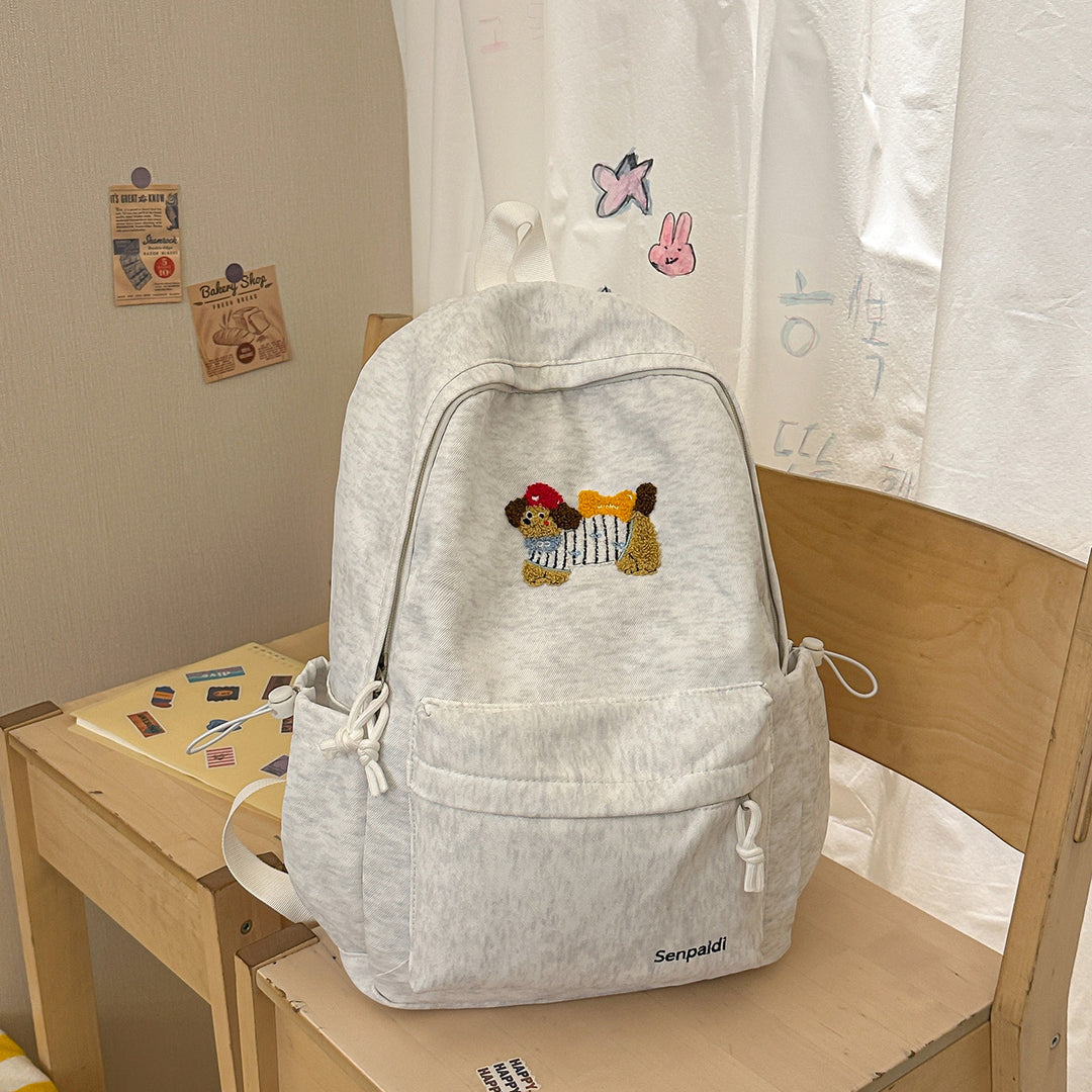 Playful Embroidered Backpack