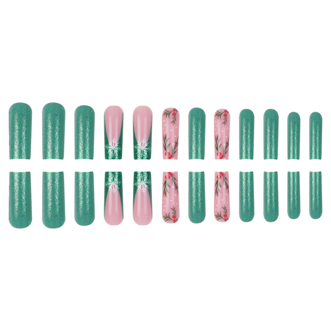 Festive Themed Press-On Nail Art Set Bowlift