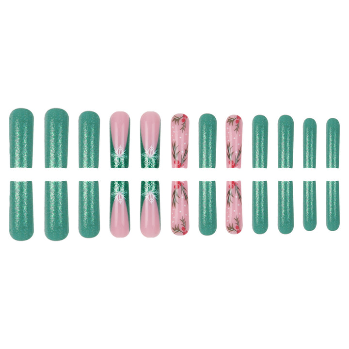 Festive Themed Press-On Nail Art Set Bowlift