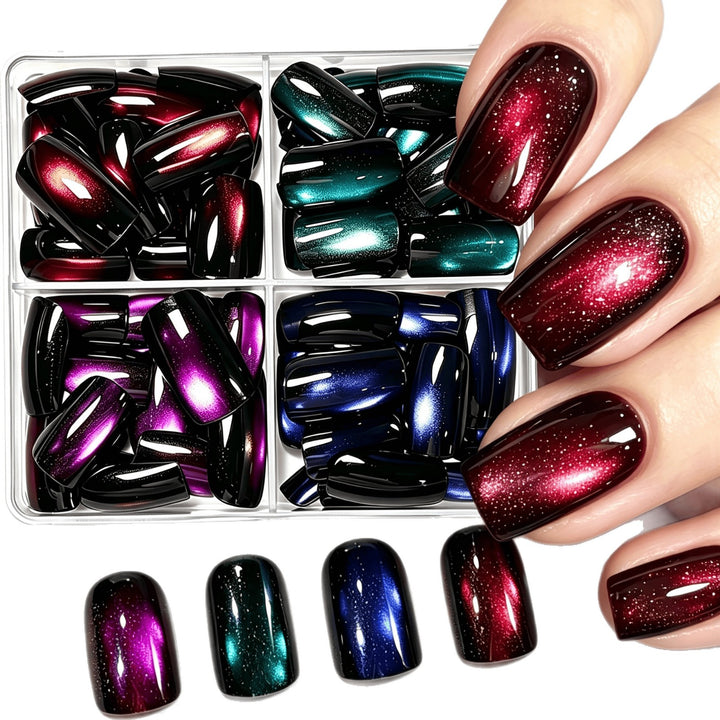 Gradient Glitter Press-On Nail Set Bowlift