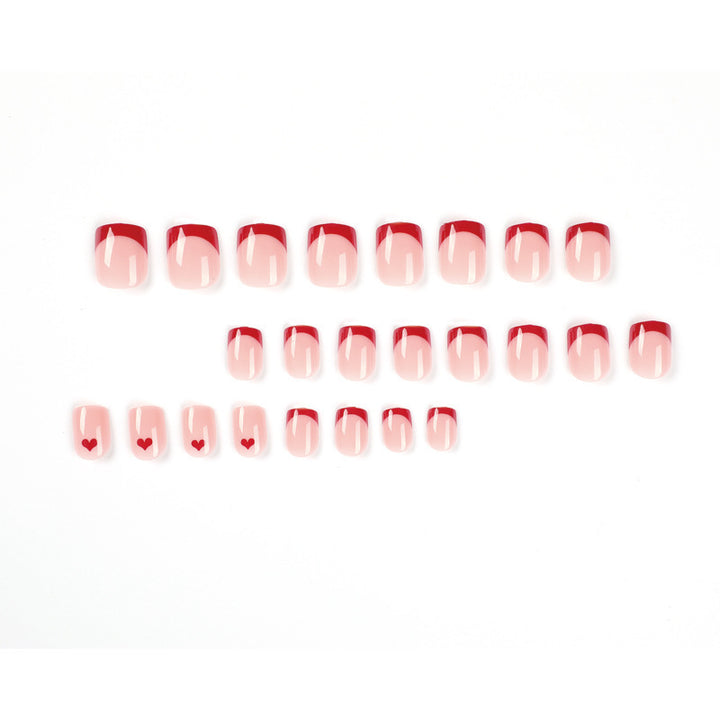 Artistic Heart Design Press-On Nail Set Bowlift
