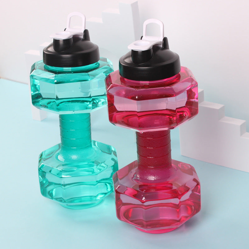 Unisex Fitness Water Bottle in Original Dumbbell Shape Bowlift
