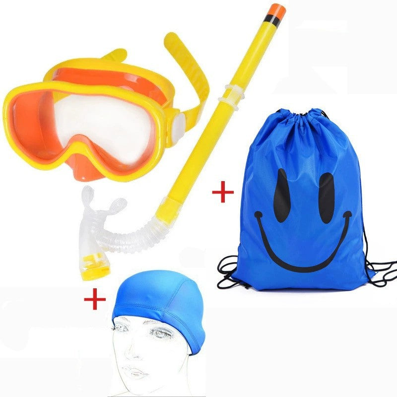 Diving goggles set with breathable snorkel and waterproof backpack Bowlift