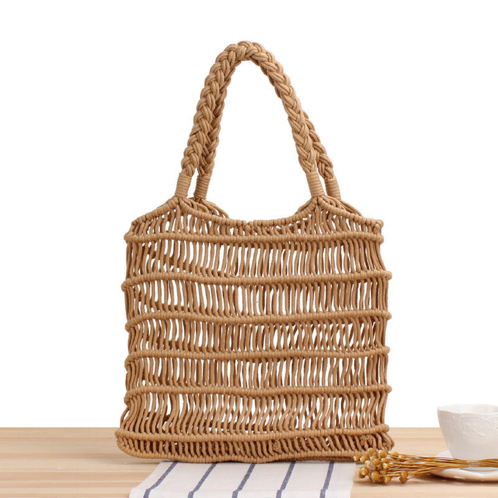 Braided tote bag with inner pouch Bowlift