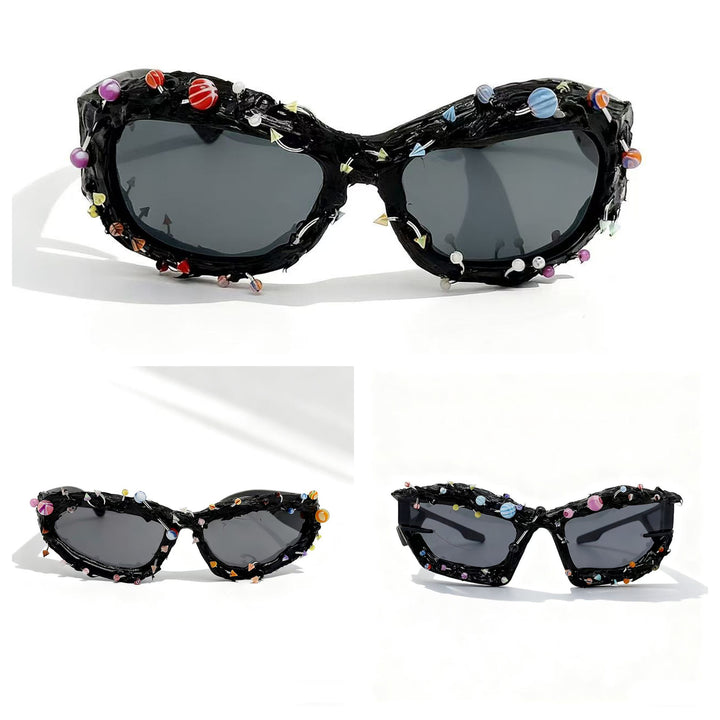 Ladies sunglasses with creative decor and distinctive frame Bowlift