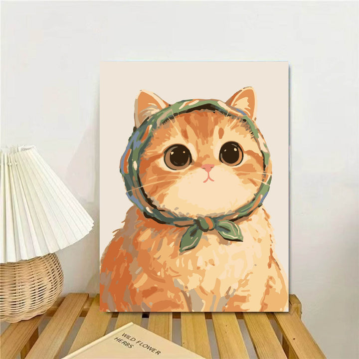 Cat-Themed Illustrated Wall Art Print Bowlift
