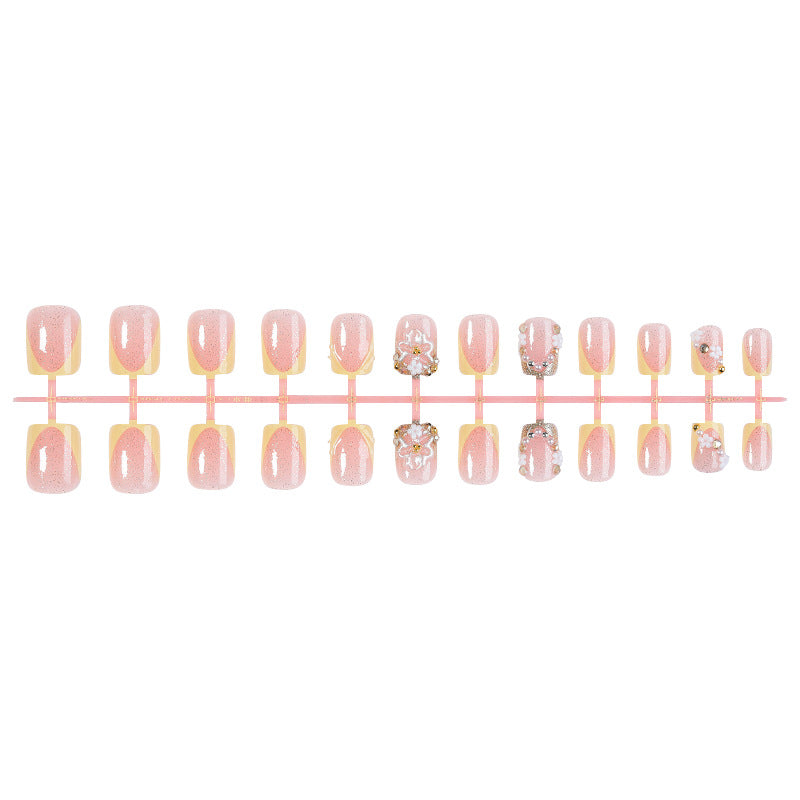 Elegant Floral Press-On Nail Art Set Bowlift