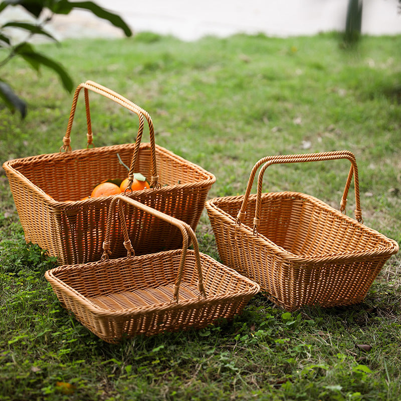 Unisex Handcrafted Basket with Sturdy Handles Bowlift