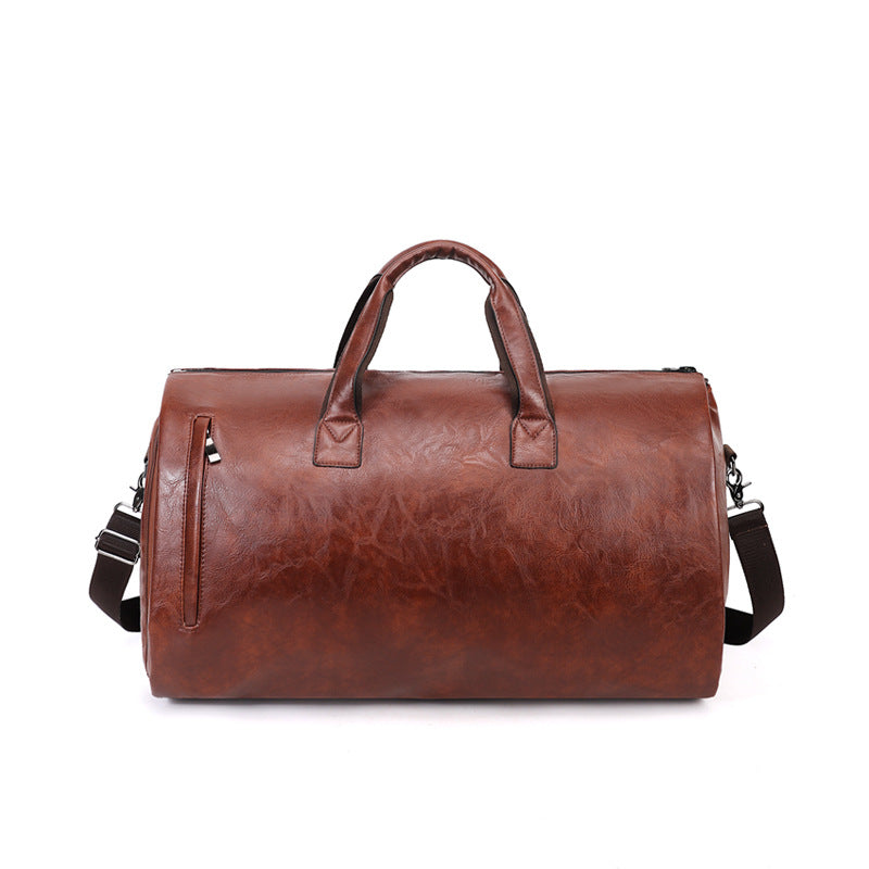 Men's Classic Leather Travel Bag Bowlift