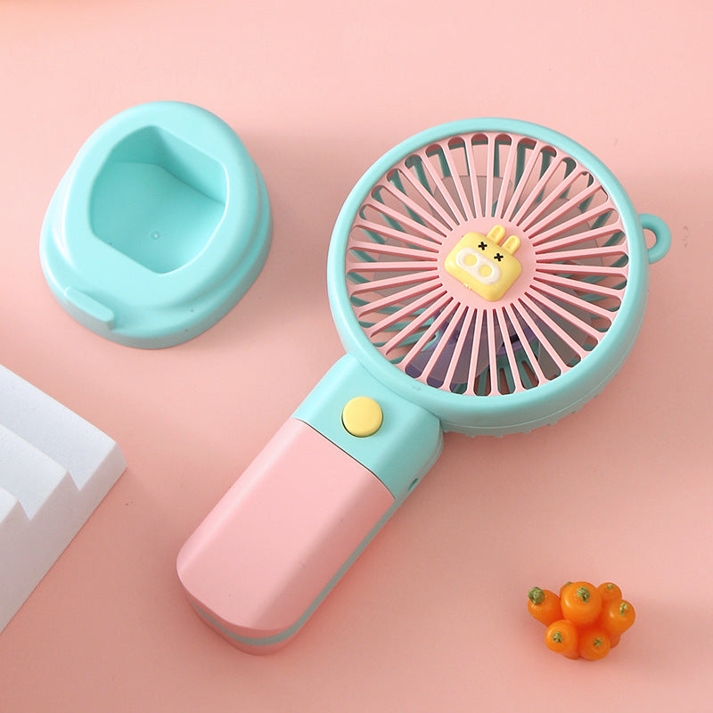 Women's Portable Hand Fan with Pony-Shaped Design Bowlift