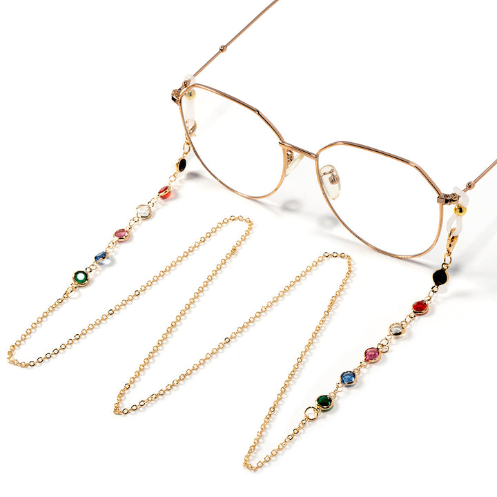 Stylish Decorative Gemstone Eyewear Chain Bowlift