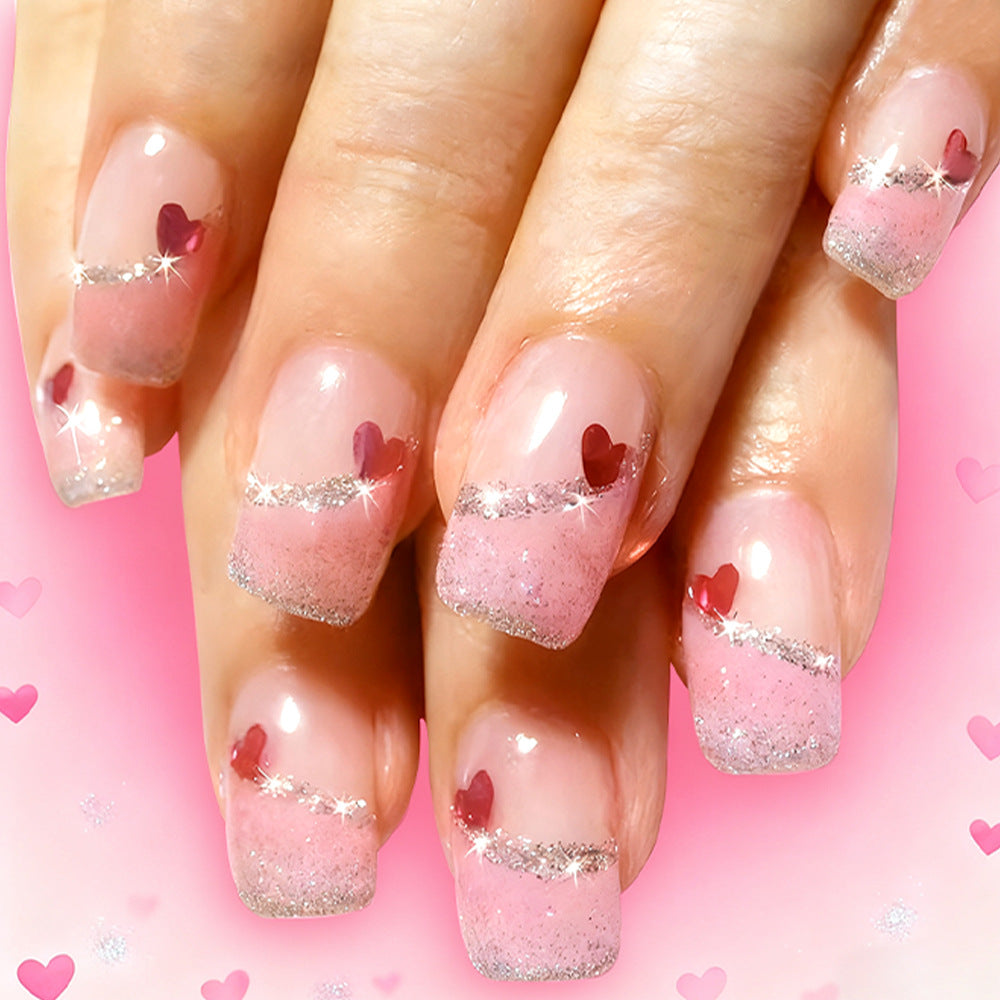 Artistic Heart-Embellished Press-On Nails Bowlift 1787542886
