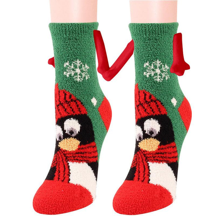 BowLift | Christmas Supplies Coral Fleece Tube Socks Warm Slipper Bed Socks Winter Soft Warm Slipper