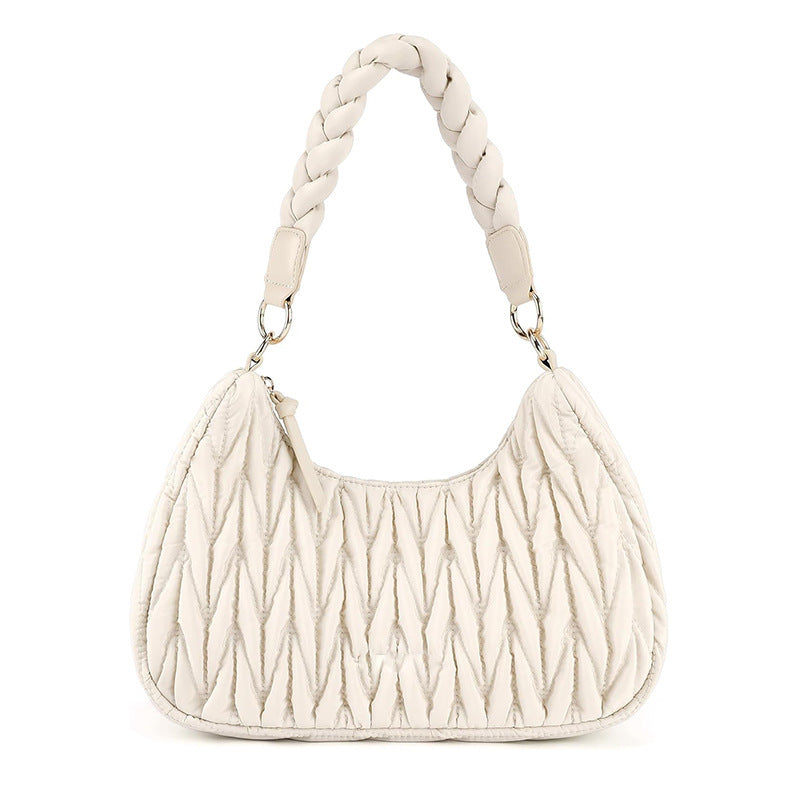Fashionable shoulder bag with braided shoulder strap Bowlift