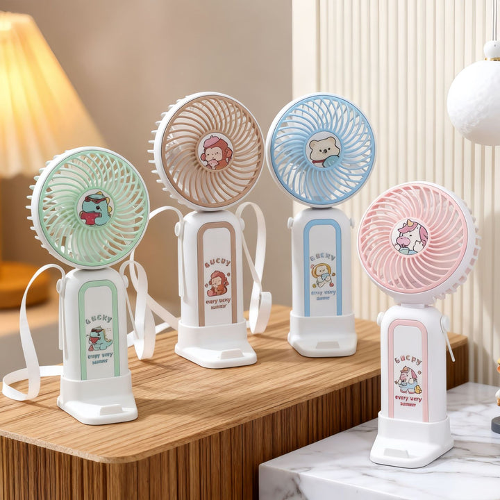 Women Portable USB Desk Fan with Playful Animal Design Bowlift