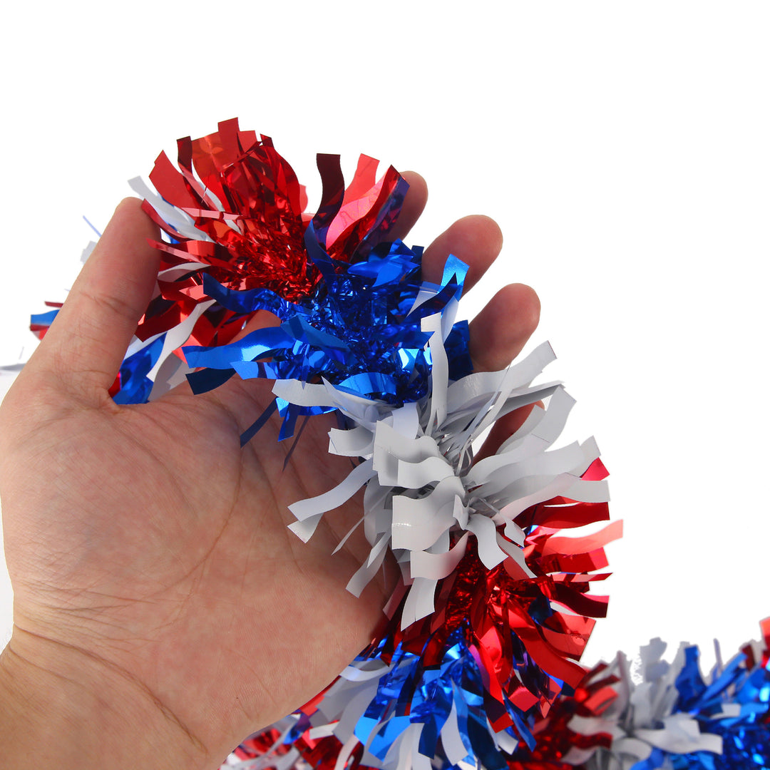 Unisex decorative party garland with dense fringed ribbon and metallic effect Bowlift