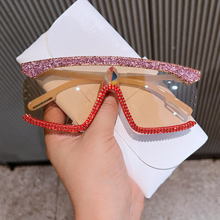 Women's sunglasses with sparkling rhinestone frame and modern design Bowlift