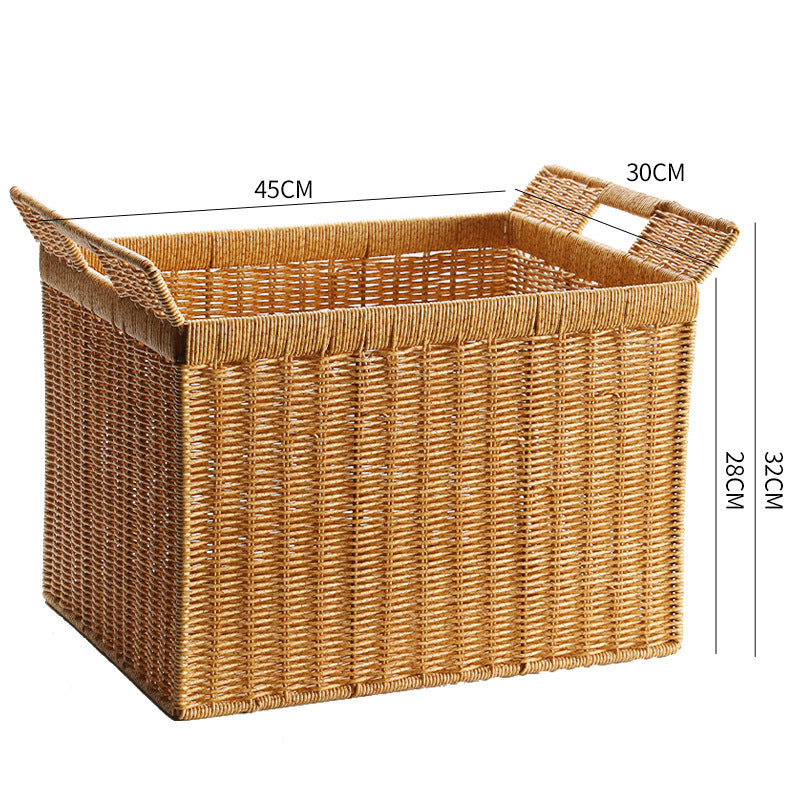 Handcrafted Woven Storage Cube with Ergonomic Handles Bowlift