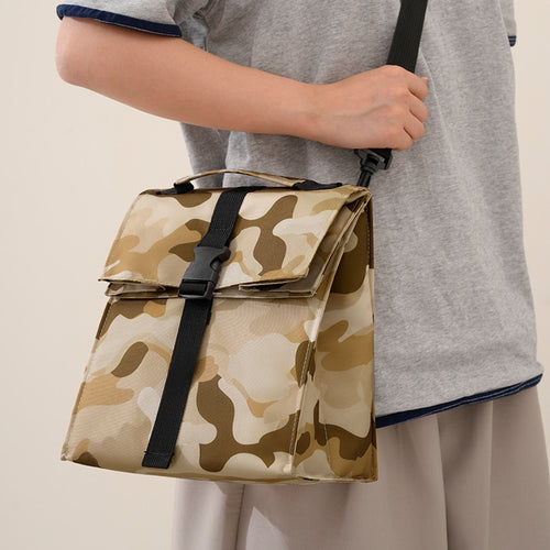 Insulated Camouflage Lunch Cooler Bowlift