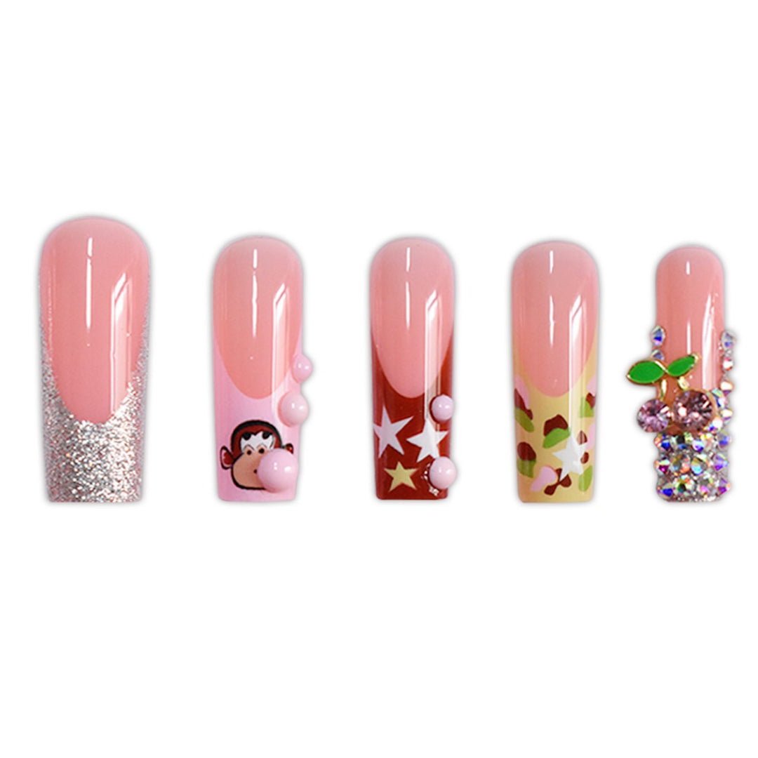 Creative Themed Press-On Nail Art Extensions Bowlift