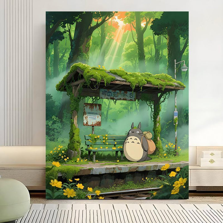 Enchanted Forest Scene Canvas Art Print Bowlift