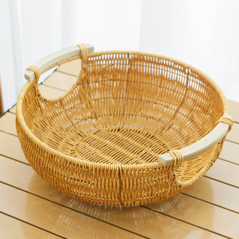 Decorative Woven Living Room Basket Bowlift