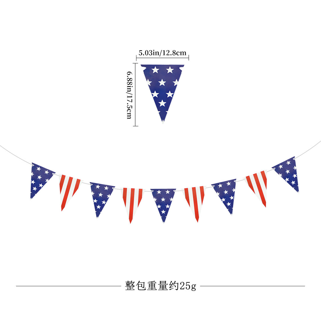 Unisex nan festive party decoration set for Independence celebration with garlands balloons cake and cupcake toppers Bowlift