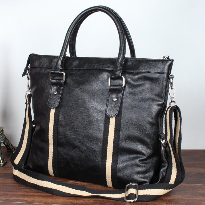 Elegant and Multifunctional Leather Briefcase Bowlift
