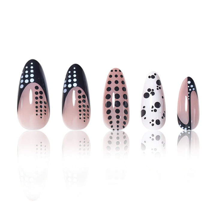 Elegant Abstract Pointed Nail Art Extensions Bowlift