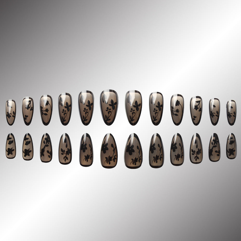 Elegant Floral Design Press-On Nails Bowlift