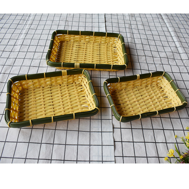 Handcrafted Woven Storage Tray Set Bowlift
