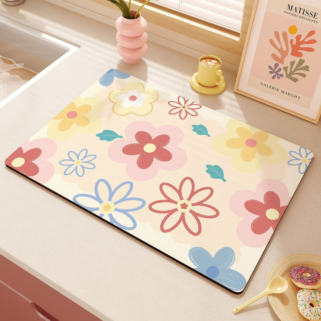 Cute Heart-Themed Kitchen Mat Bowlift