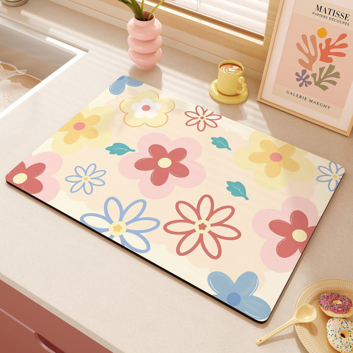 Cute Heart-Themed Kitchen Mat Bowlift