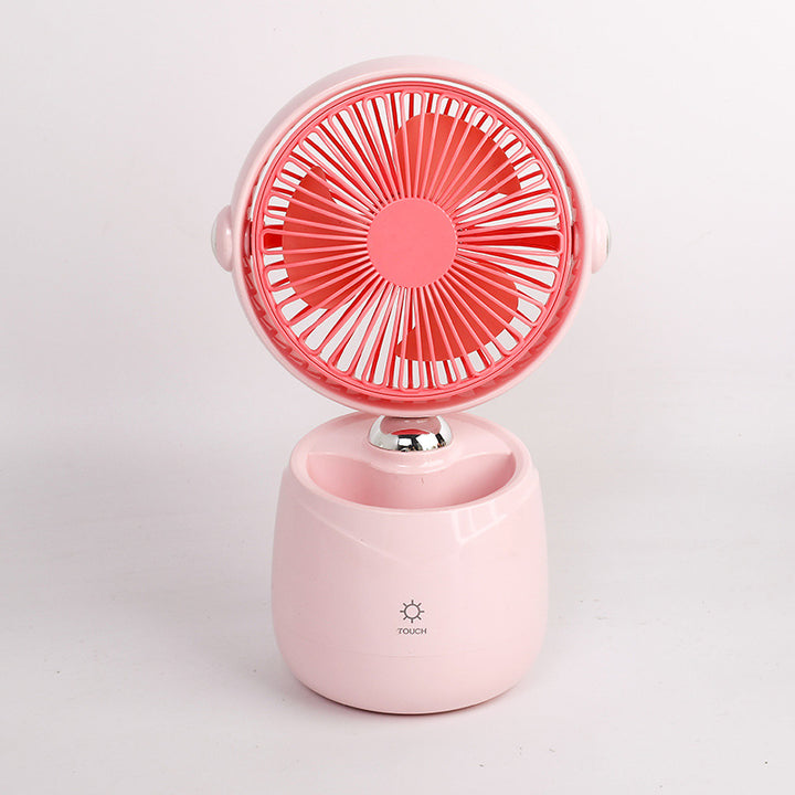 Ladies portable touch fan with flexible tilt and USB connection Bowlift