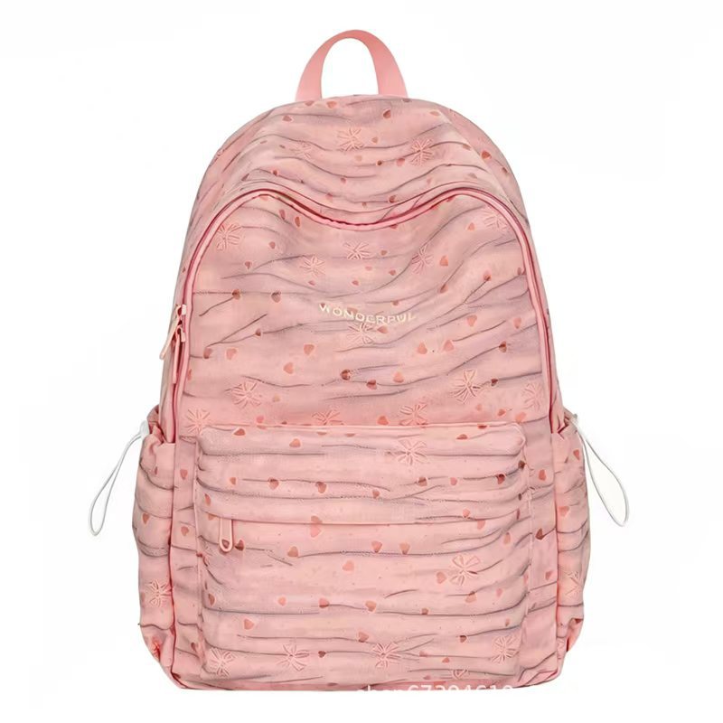 Textured Patterned Backpack Bowlift