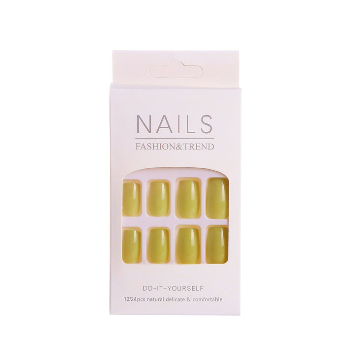 Glossy Press-On Nail Set with Almond Shape Bowlift