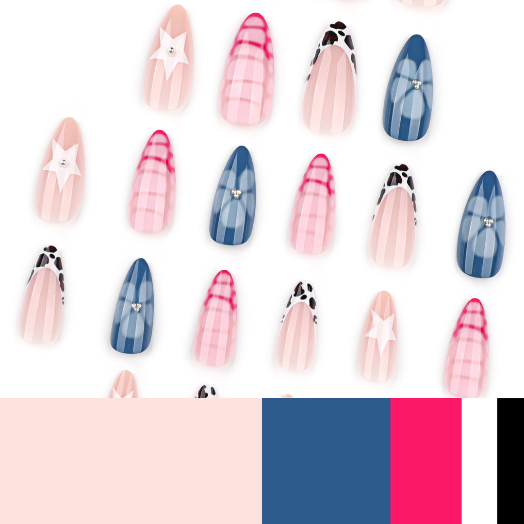 Artistic stiletto nails with unique 3D design Bowlift