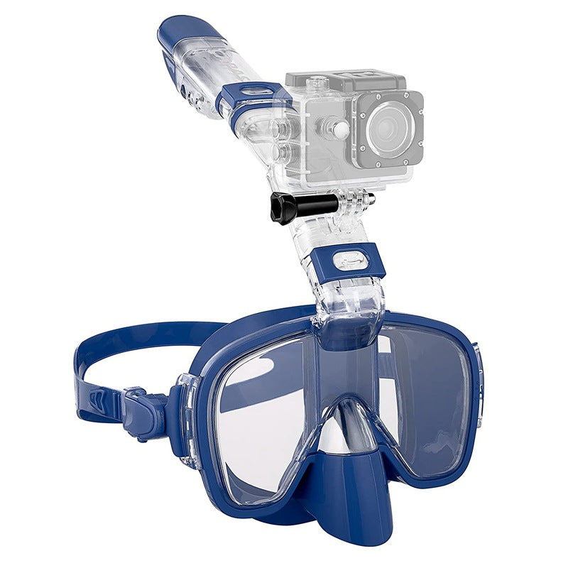 Snorkel mask with integrated swimming goggles Bowlift