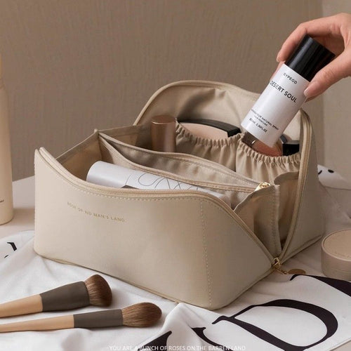 Cosmetic bag with multiple compartments and elegant design Bowlift