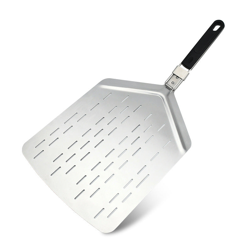 perforated stainless steel foldable pizza peel with ergonomic non-slip handle Bowlift