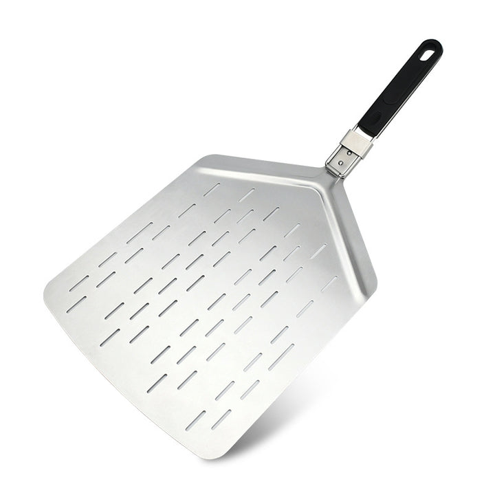perforated stainless steel foldable pizza peel with ergonomic non-slip handle Bowlift