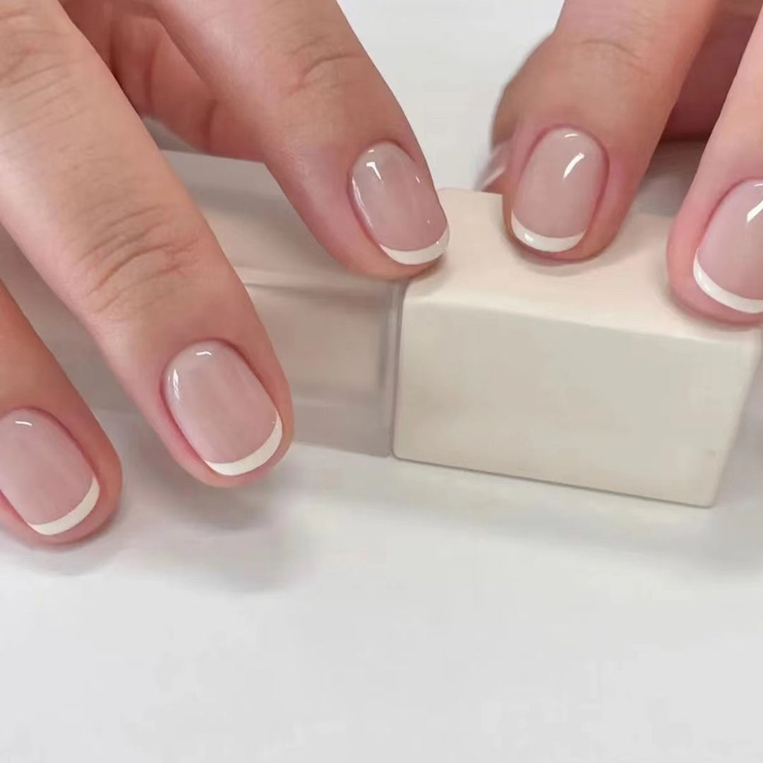 Nail art set with elegant French design Bowlift