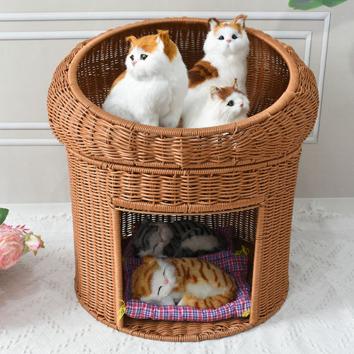 Decorative Woven Stool Bowlift