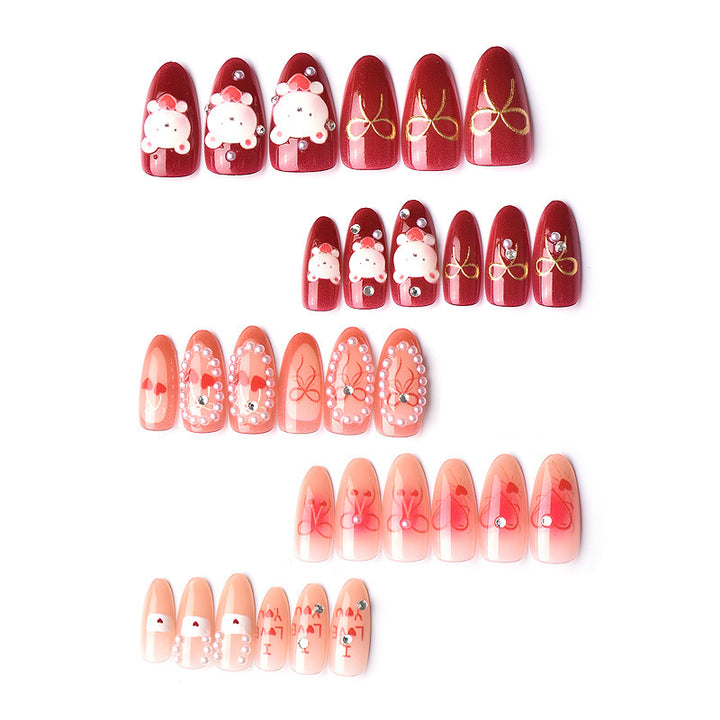 Creative Nail Art Set with Playful Designs Bowlift